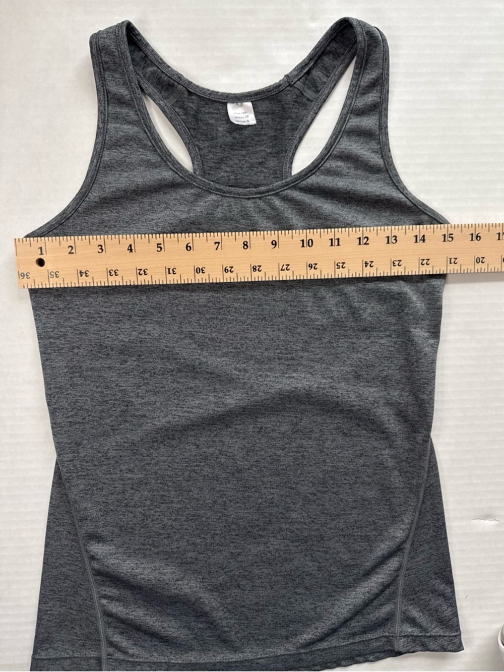 Compression Tank Top Heather Gray Size S - Picture 3 of 5
